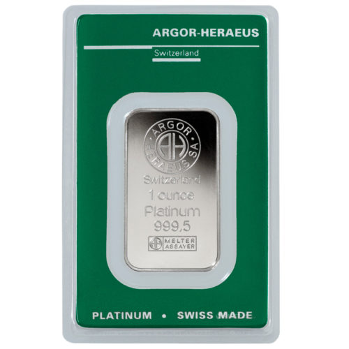 1 oz platinum bar argor heraeus