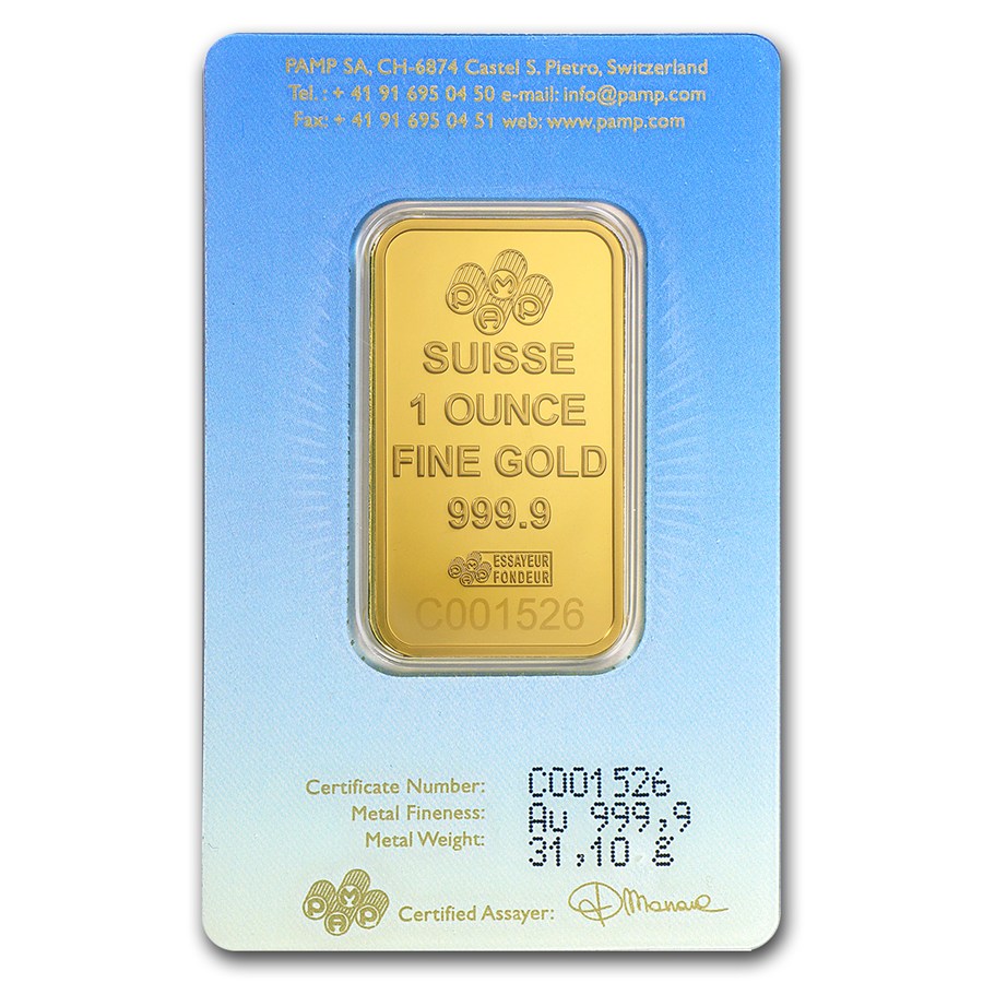 Lakshmi- PAMP Suisse with Assay Card-1ounce Gold Bar-BU - Image 3