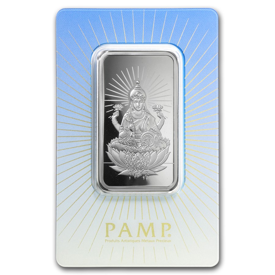 1 oz Silver PAMP Suisse Lakshmi Bar - Bullion Mart