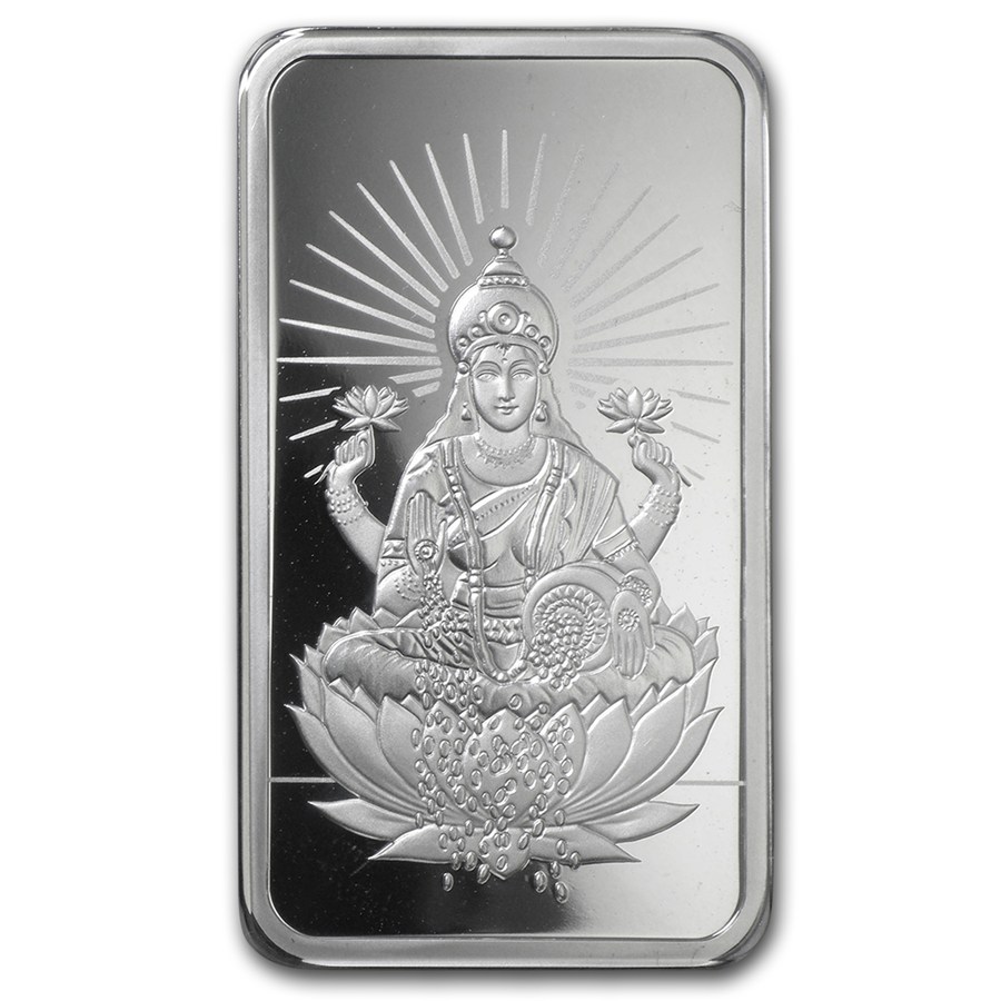 1 oz Silver PAMP Suisse Lakshmi Bar - Bullion Mart