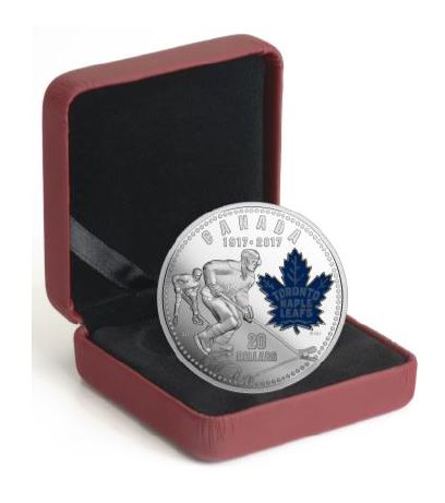 2017 $20 FINE SILVER COIN 100TH ANNIVERSARY OF THE TORONTO MAPLE LEAFS - Image 3