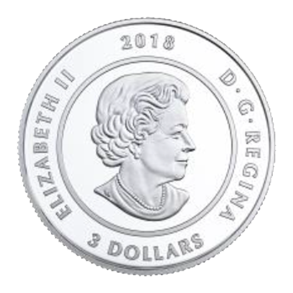 2018 $3 FINE SILVER COIN - THE THIRTEEN TEACHINGS FROM GRANDMOTHER MOON: SPIRIT MOON - Image 2