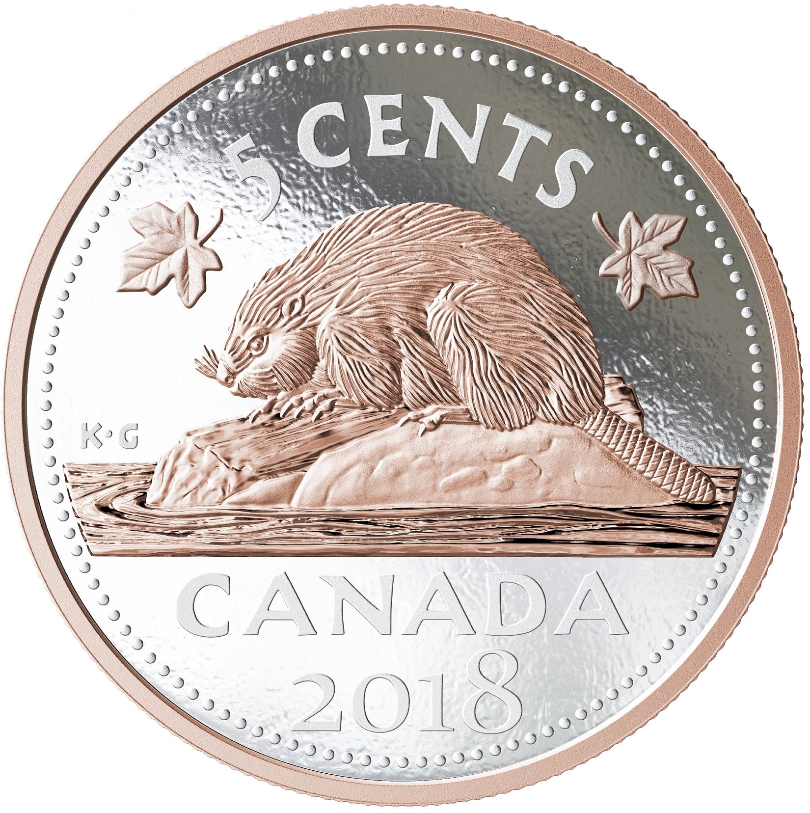 2018 5-OUNCE FINE SILVER COIN BIG COIN SERIES: 5-CENT COIN