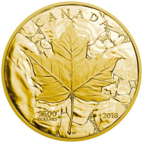 2018 $2,500 PURE GOLD COIN SUGAR MAPLE MAJESTY