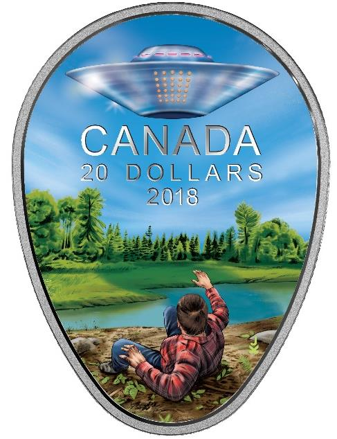 2018 $20 FINE SILVER COIN CANADA'S UNEXPLAINED PHENOMENA: THE FALCON LAKE INCIDENT
