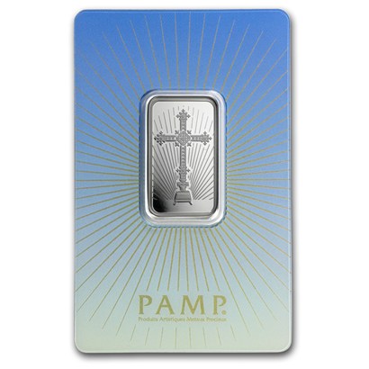 10 gram Silver PAMP Silver Cross Bar