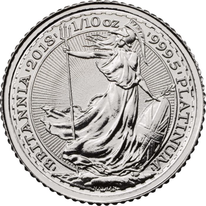 1/10 Oz. Platinum Britannia UK - 2018 - Image 2