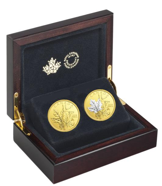 2018 2018 $200 PURE GOLD 2-COIN SET ENCHANTING MAPLE LEAVES - Image 2