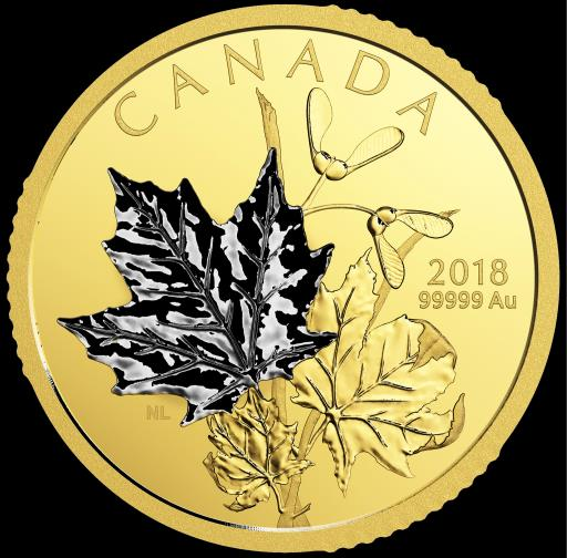 2018 2018 $200 PURE GOLD 2-COIN SET ENCHANTING MAPLE LEAVES - Image 3