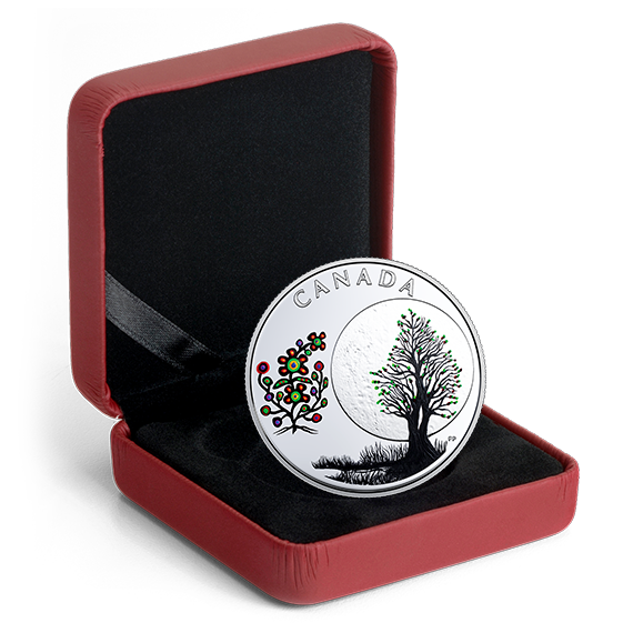 2018 $3 FINE SILVER COIN – THE THIRTEEN TEACHINGS FROM GRANDMOTHER MOON: FLOWER MOON - Image 3