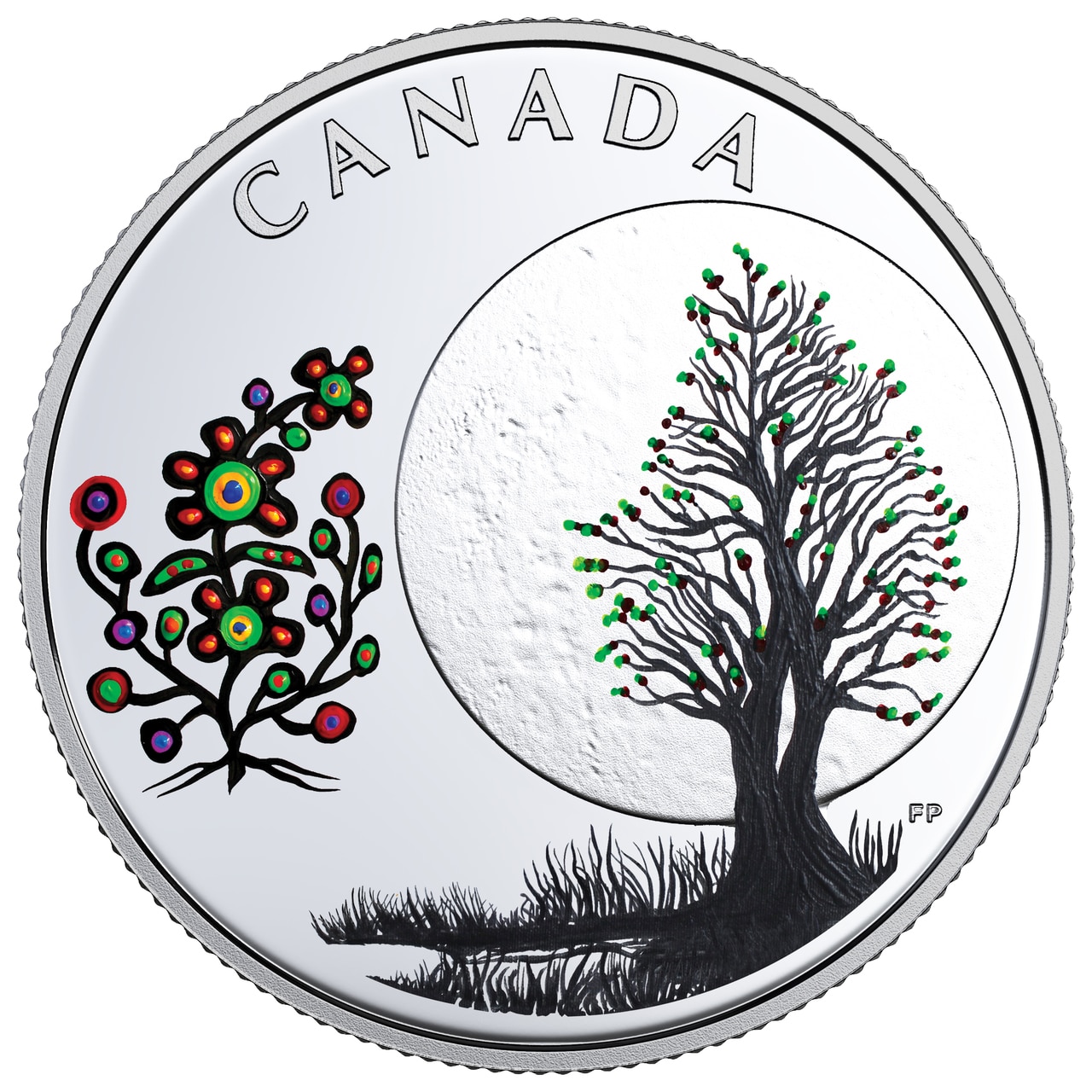 2018 $3 FINE SILVER COIN – THE THIRTEEN TEACHINGS FROM GRANDMOTHER MOON: FLOWER MOON
