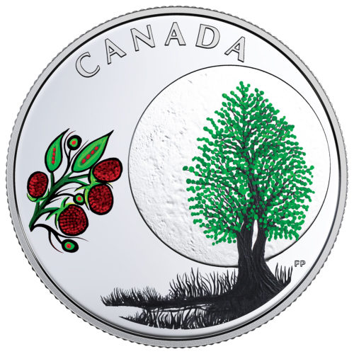 2018 $3 Fine Silver Coin – The Thirteen Teachings From Grandmother Moon: Raspberry Moon