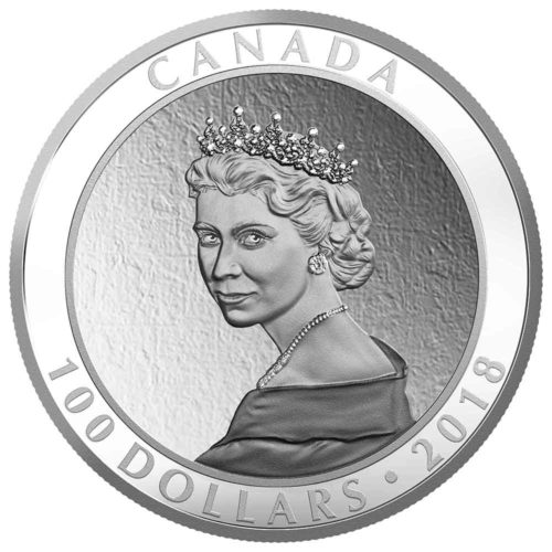 2018 $100 FINE SILVER COIN - PORTRAIT OF A PRINCESS - Obverse