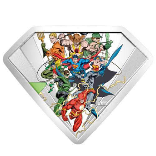2018 $100 FINE SILVER COIN THE BRONZE AGE OF DC COMICS