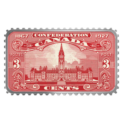 2018 $20 Fine Silver Coin – Canada's Historical Stamps: Parliament Building 1927 Confederation