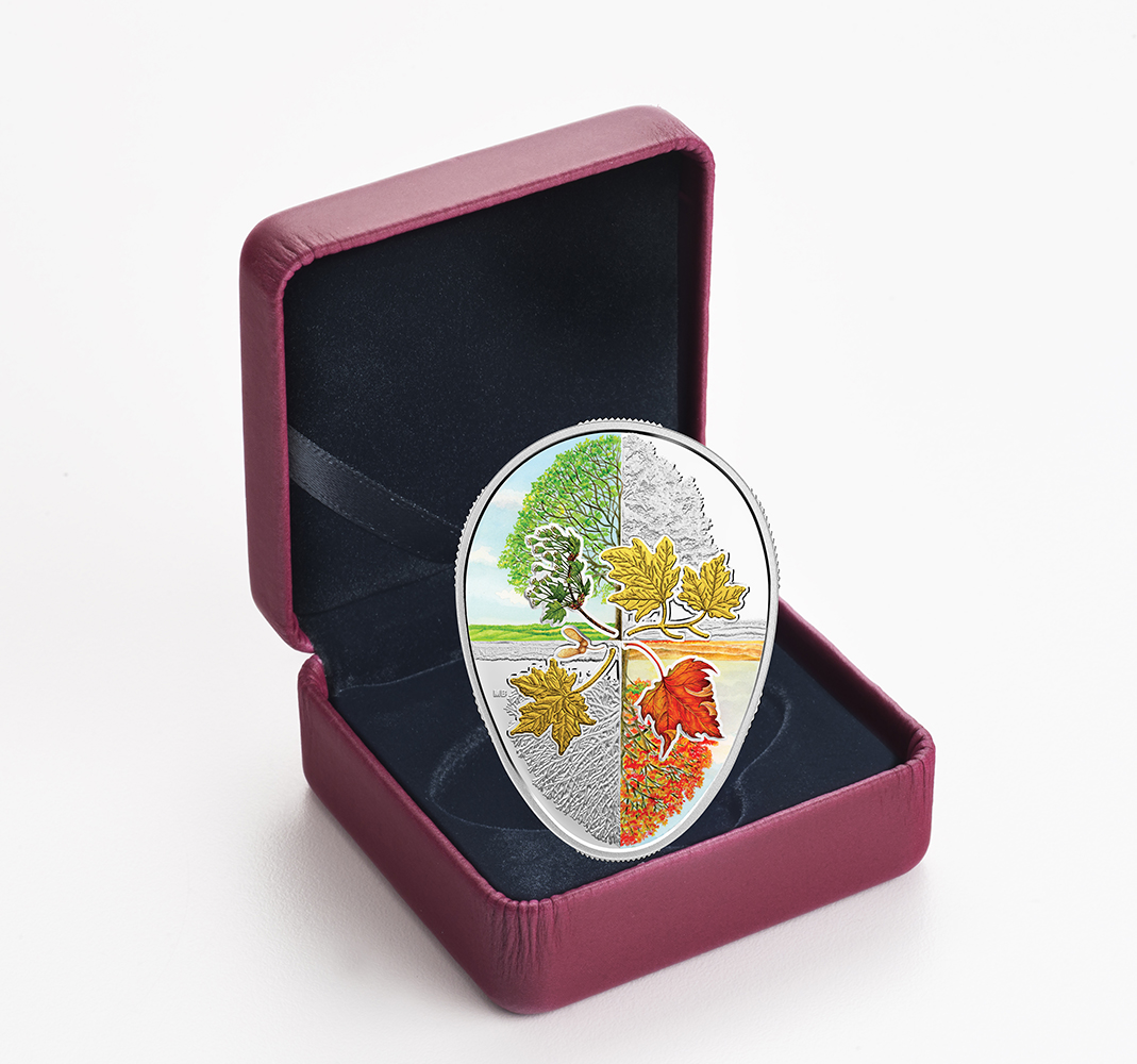 2018 $20 FINE SILVER COIN FOUR SEASONS OF THE MAPLE LEAF - Image 3