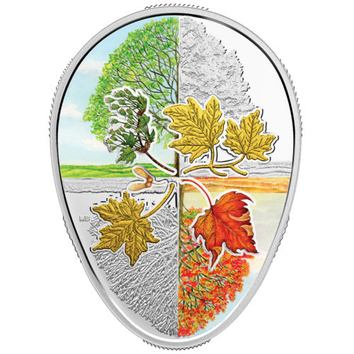 $20 Fine Silver Coin Four Seasons Of The Maple Leaf