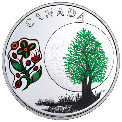 2018 $3 Fine Silver Coin - The Thirteen Teachings From Grandmother Moon: Thimbleberry Moon