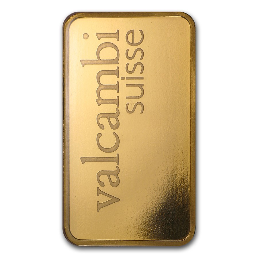 Buy 1 oz Valcambi Suisse Gold Bar in Assay Card - Bullion Mart