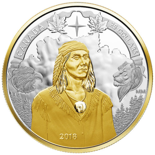 2018 $25 Fine Silver Piedfort Coin 250th Anniversary Of Tecumseh’s Birth