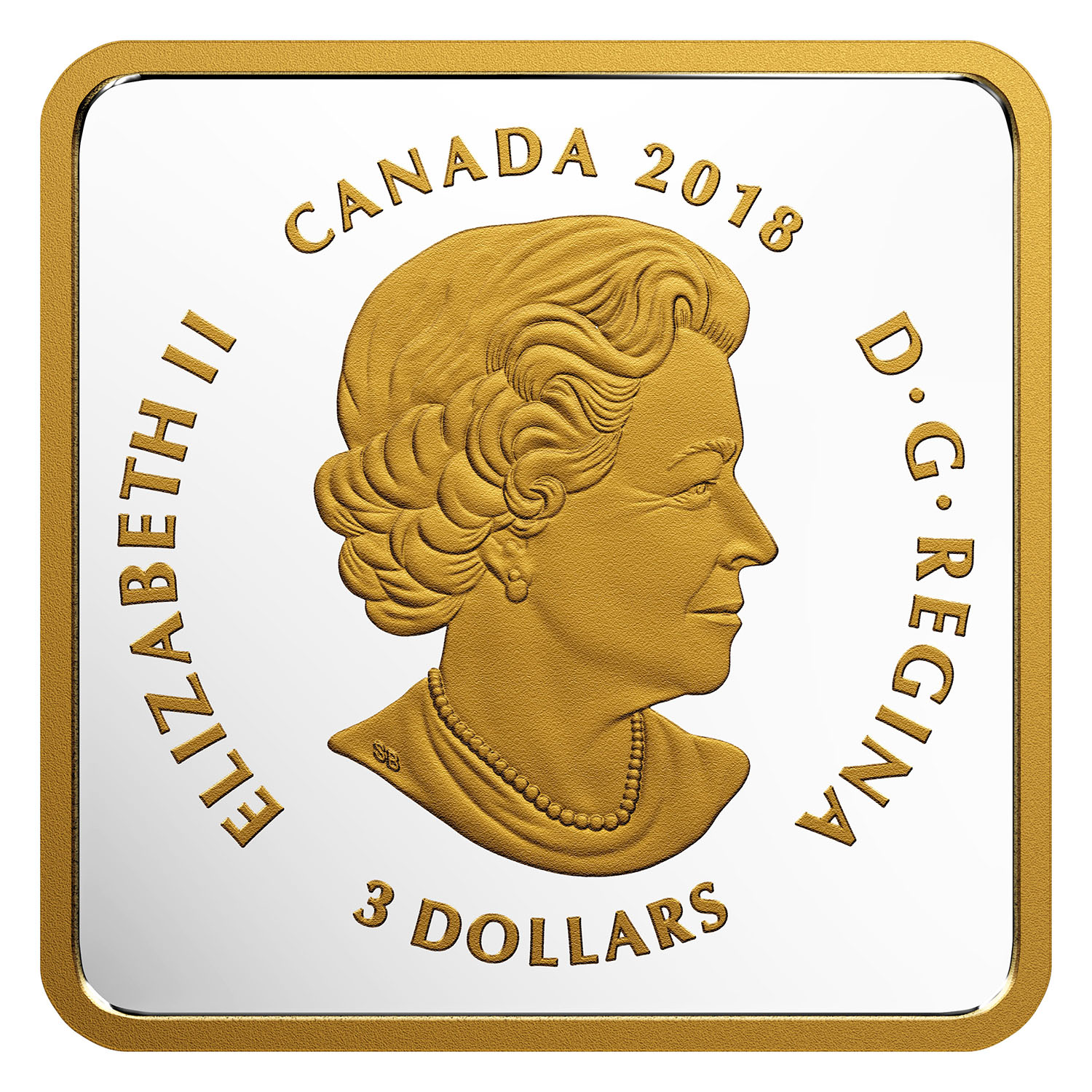 2018 $3 FINE SILVER COIN - CANADIAN COASTS TRUE NORTH - Image 2