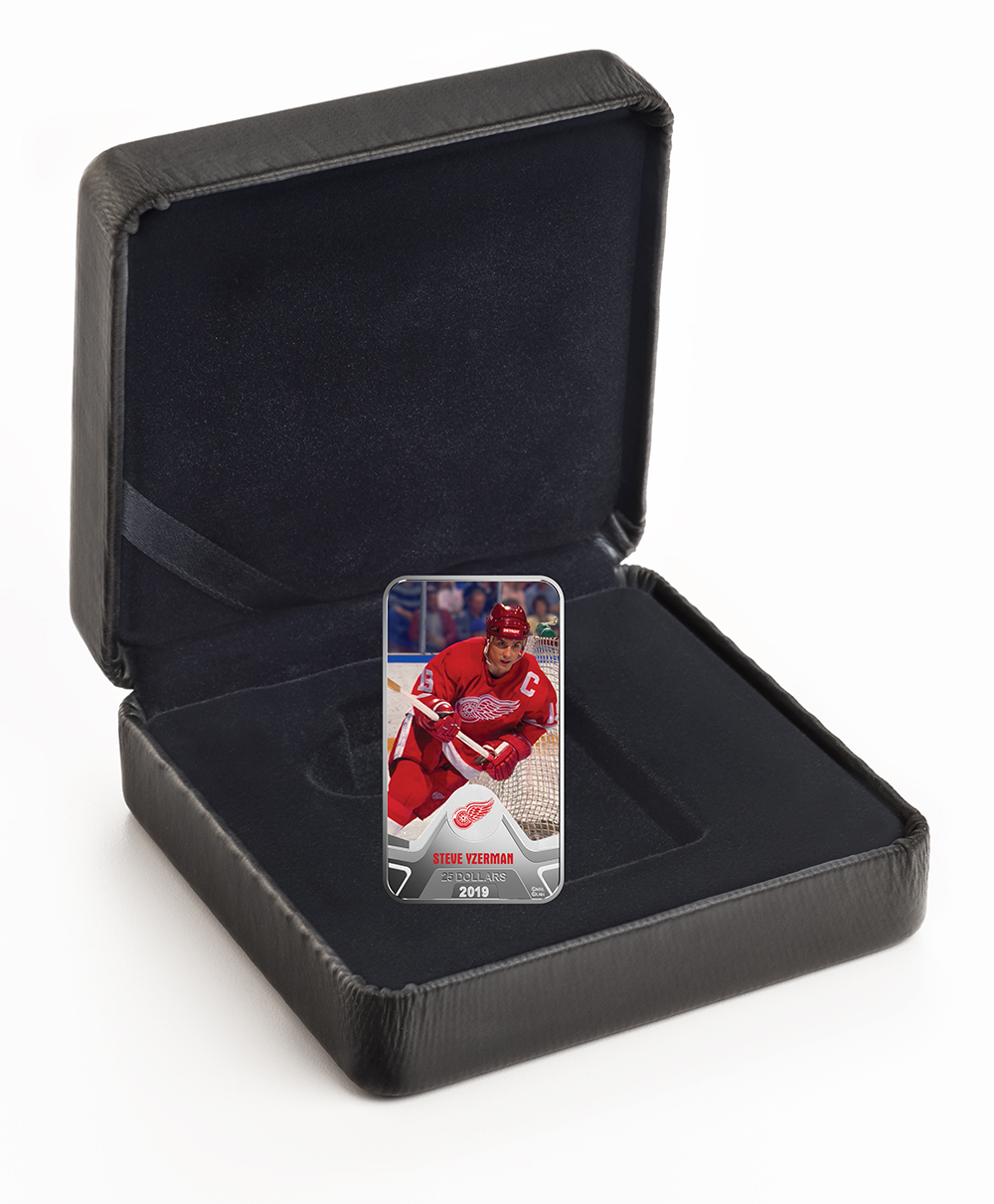 2019 $25 FINE SILVER COIN DETROIT RED WINGS®: STEVE YZERMAN - Image 2