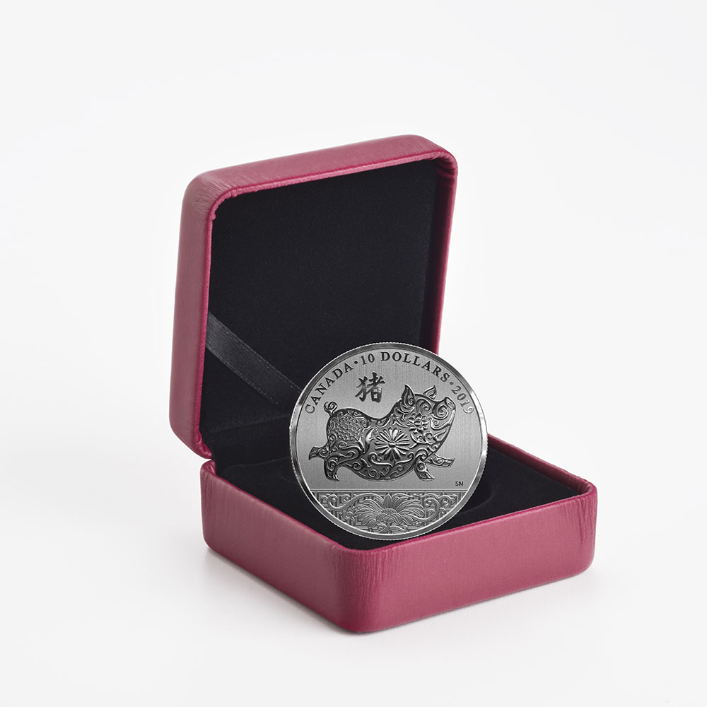 Silver Ounce 2019 Year of the Pig, Coin from Mongolia