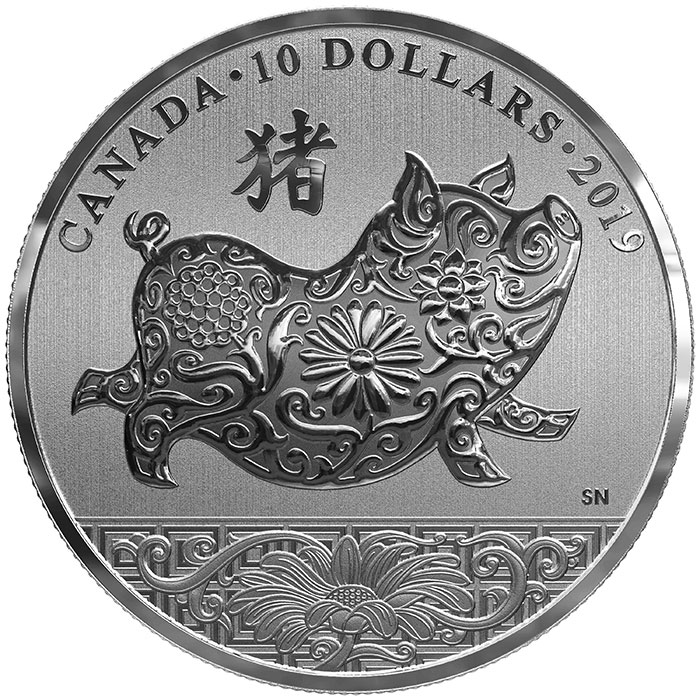 入手困難 JOLLY SILVER PIG 2019 Silver Coin 2019 $10 FINE SILVER COIN LUNAR YEAR OF THE PIG - Bullion Mart
