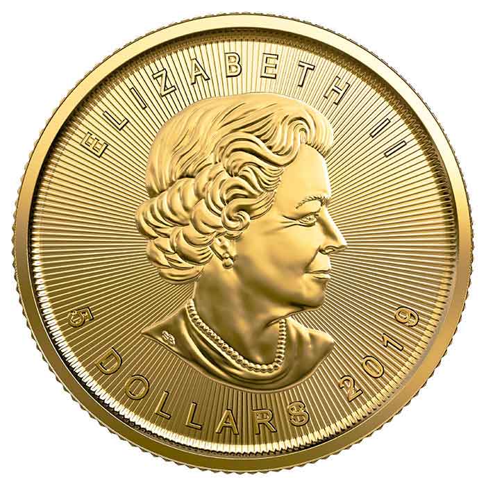 2019 1/10 Oz Canadian Maple Leaf Gold Coin - Image 2