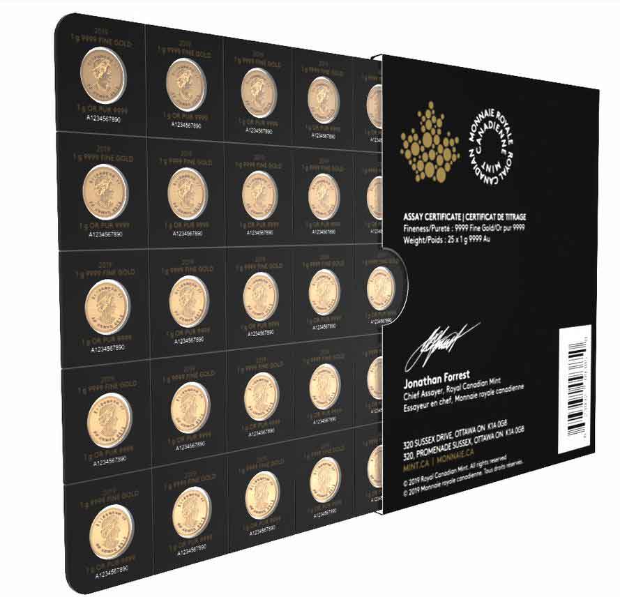 2019 MAPLEGRAM25 (TM) (25 x 1 g 99.99% Pure Gold) - Image 6
