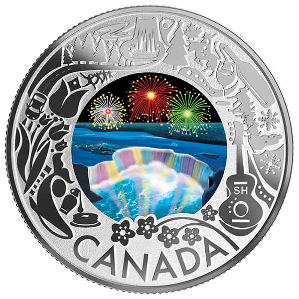 2019 $3 FINE SILVER COIN CELEBRATING CANADIAN FUN AND FESTIVITIES – NIAGARA FALLS