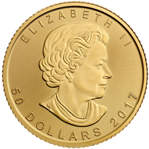 1 Oz 99.99% Pure Gold Maple Leaf Bullion Coin 2017 - Image 2