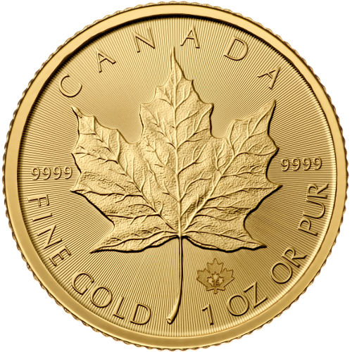 1 Oz 99.99% Pure Gold Maple Leaf Bullion Coin 2017