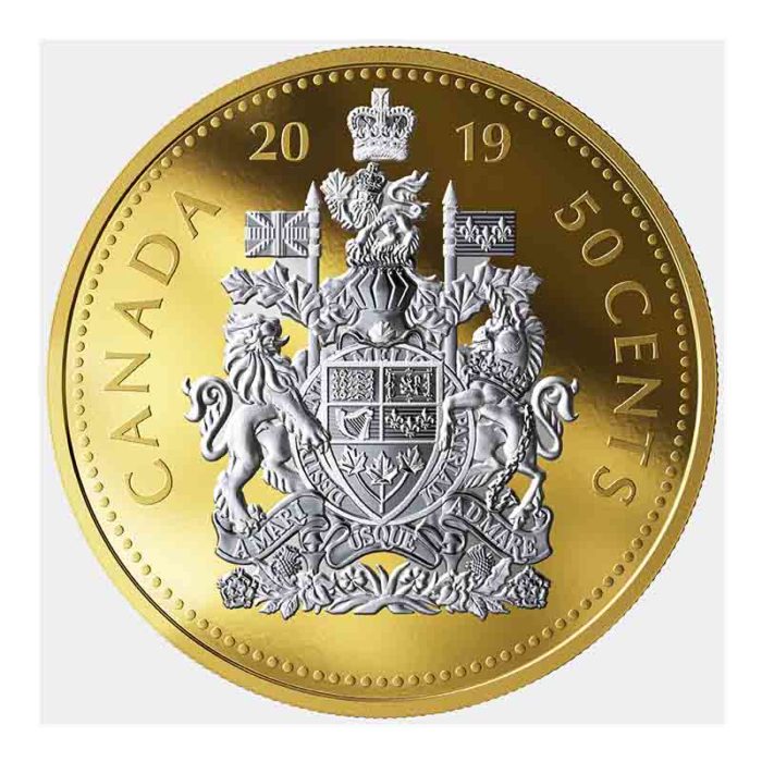 2019 5-OUNCE FINE SILVER COIN BIG COIN SERIES: 50-CENT COIN