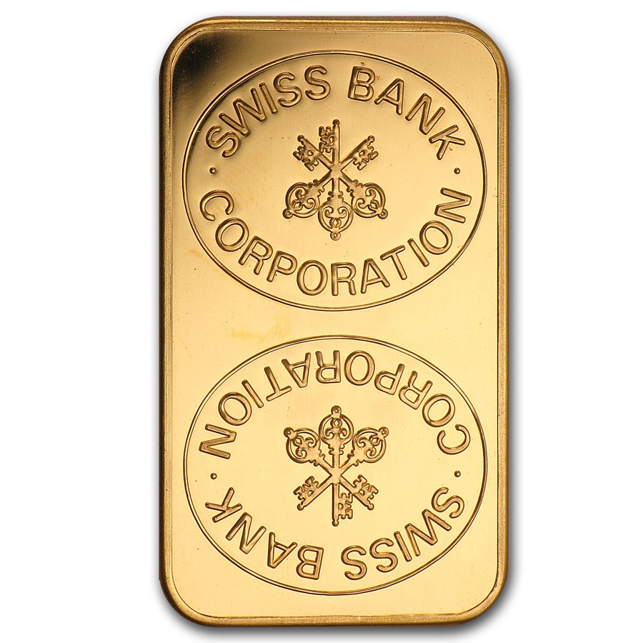 1 oz Gold Bar - Swiss Bank Corporation - Bullion Mart