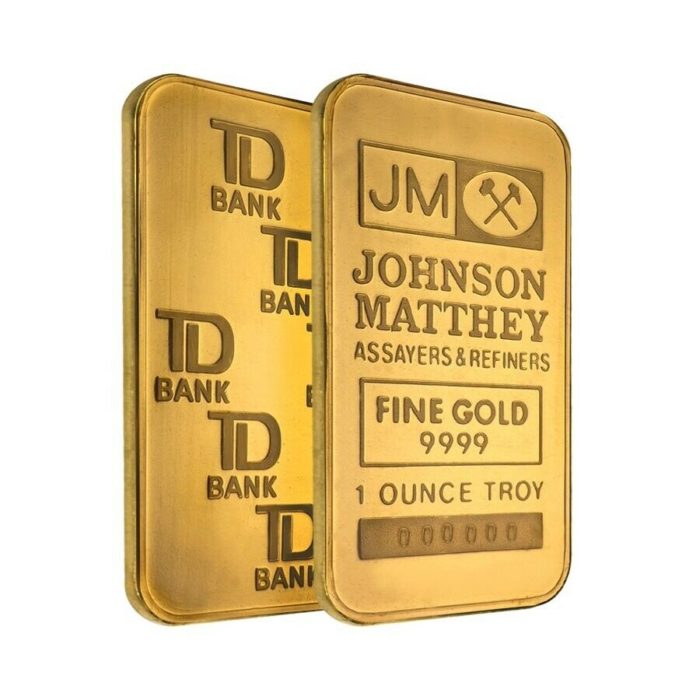 1 oz Johnson Matthey TD Bank Gold Bar