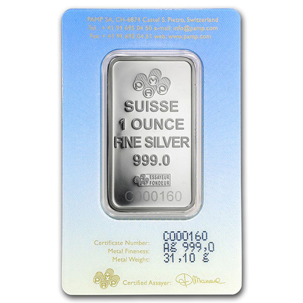1 oz Silver Bar - PAMP Suisse Religious Series (Am Yisrael Chai
