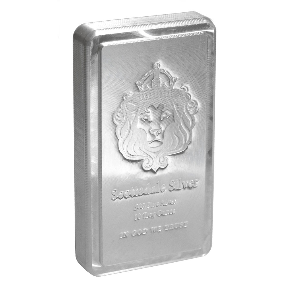 10 oz Silver Scottsdale Bar - Bullion Mart