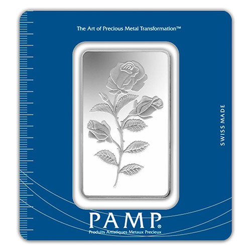 100 Gram PAMP Suisse Rosa Silver Bar