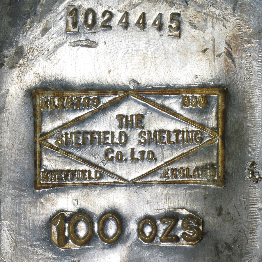 100 oz Silver Bar - Sheffield Smelting Co. Ltd - Bullion Mart