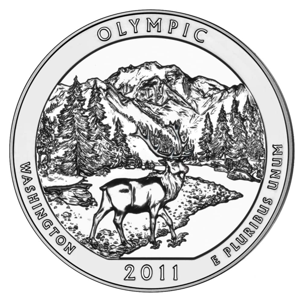 5 oz Pure Silver 0.999 USA ATB Olympic Liberty Washington Coin