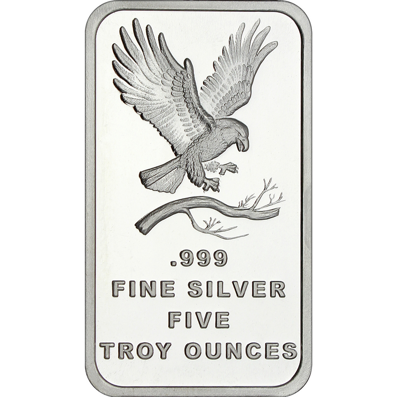 5 oz Silvertowne Mint .999 Falcon Bar - Bullion Mart