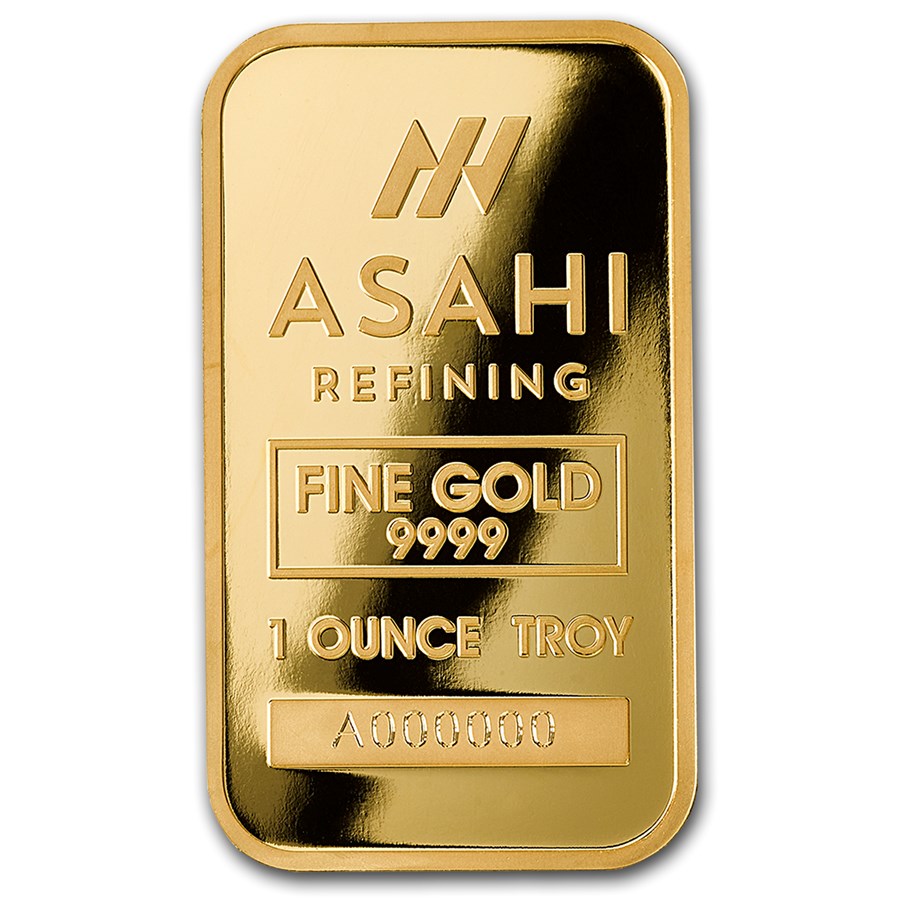 1 oz Gold Asahi Refining Gold Bar 9999 - Bullion Mart