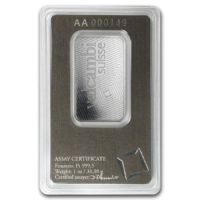 1 oz Platinum Bar - Valcambi (In Assay) - Bullion Mart
