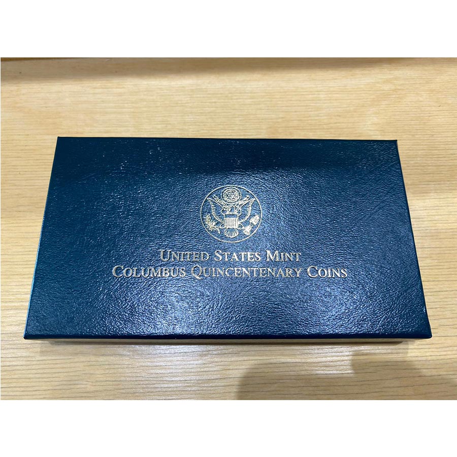記念硬貨　USドル　シルバープルーフ　3枚セット　N　5329 1992 US Columbus Quincentenary 3-Coin Commemorative Proof