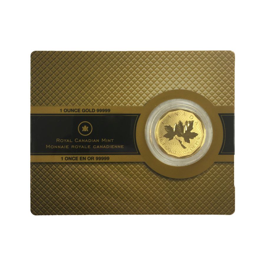 1 oz Royal Canadian Mint Gold Maple Leaf Coin .99999 (In Assay Card)