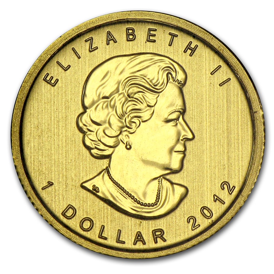 2012 1/20 Oz Canadian Maple Leaf Gold Coin - Bullion Mart