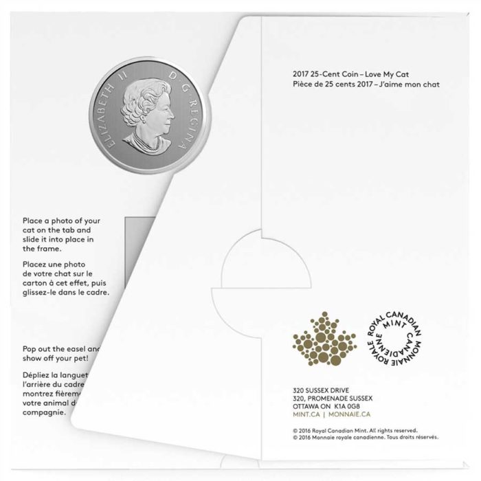 2017 25c Love My Cat - Coloured Coin [156823] - Image 5