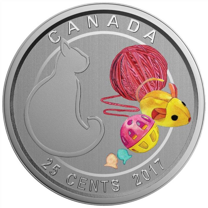 2017 25c Love My Cat - Coloured Coin [156823]