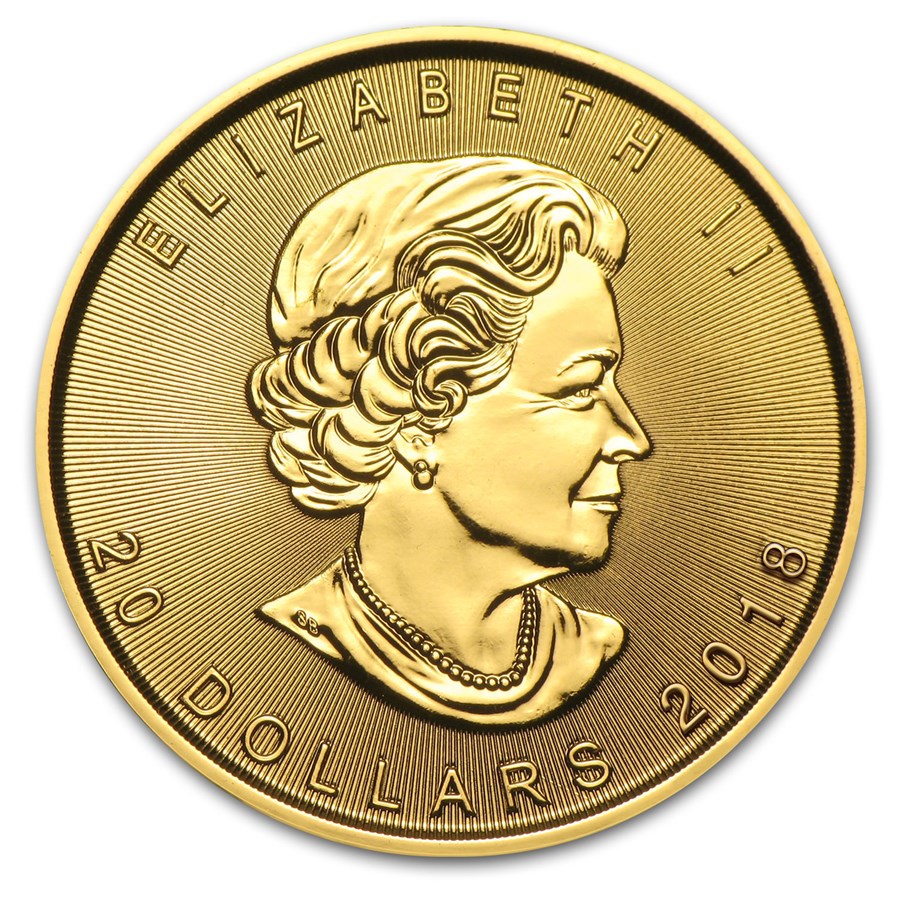 1/2 oz Canada Gold Maple Leaf 2018 Obv